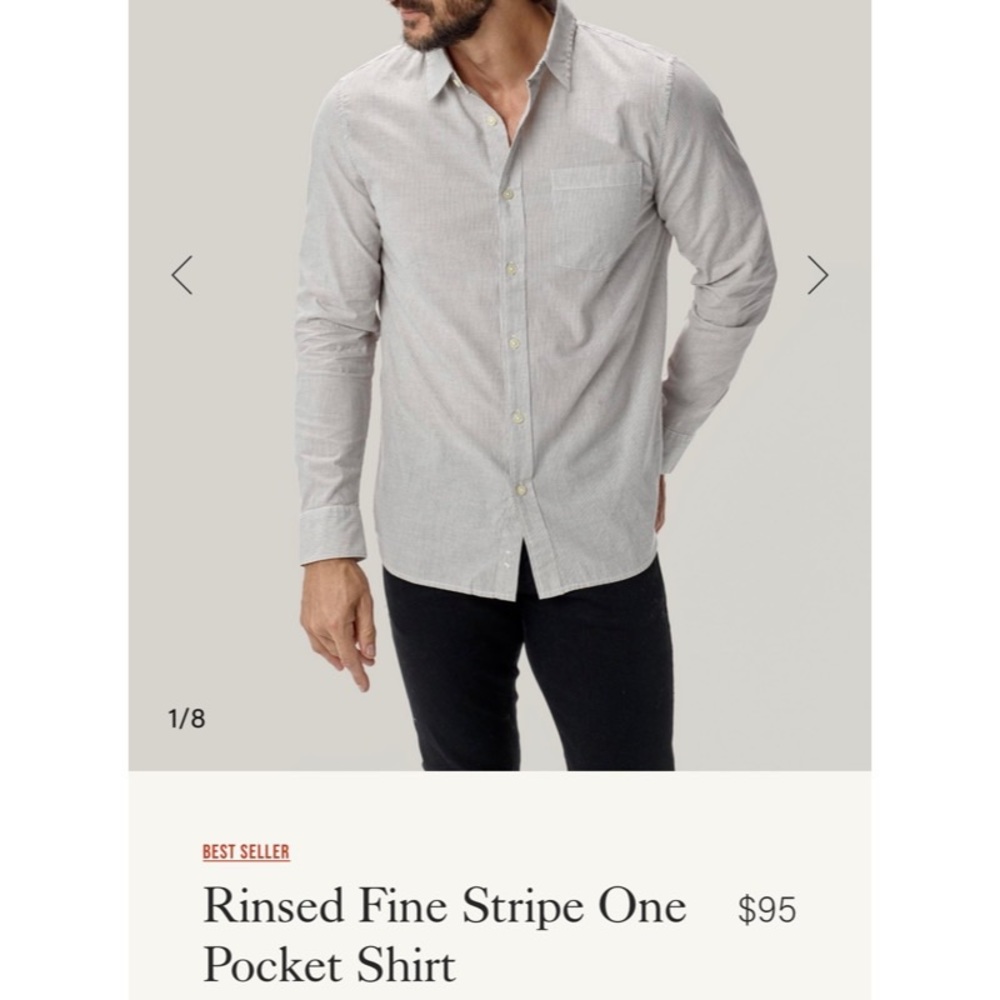 Buck mason button up LS shirt